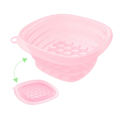 Collapsible Silicone Face Ice Bath Tray Cold Therapy for Facial Puffiness Portable Cryo Skin Tool Travel Beauty Bowl Facial Tool
