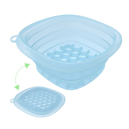 Collapsible Silicone Face Ice Bath Tray Cold Therapy for Facial Puffiness Portable Cryo Skin Tool Travel Beauty Bowl Facial Tool